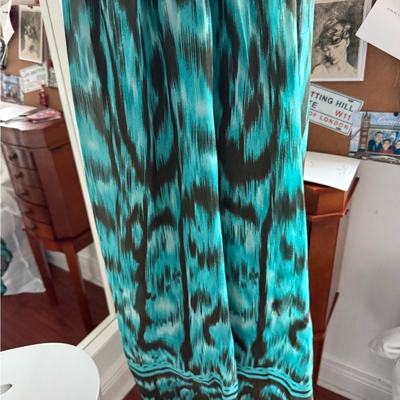 Chic Teal and Black Maxi Dress - Picture 2 of 3
